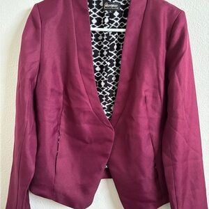 Elegant Burgundy Women's Blazer